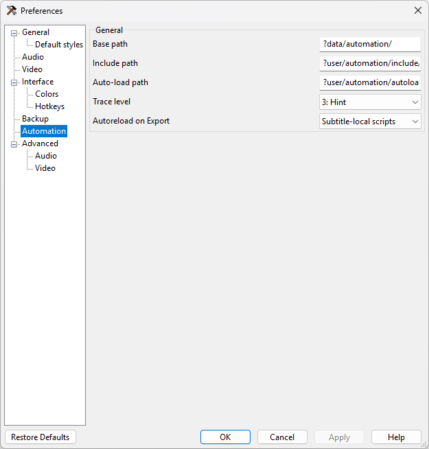 preferences-automation