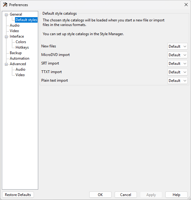 preferences-default-styles
